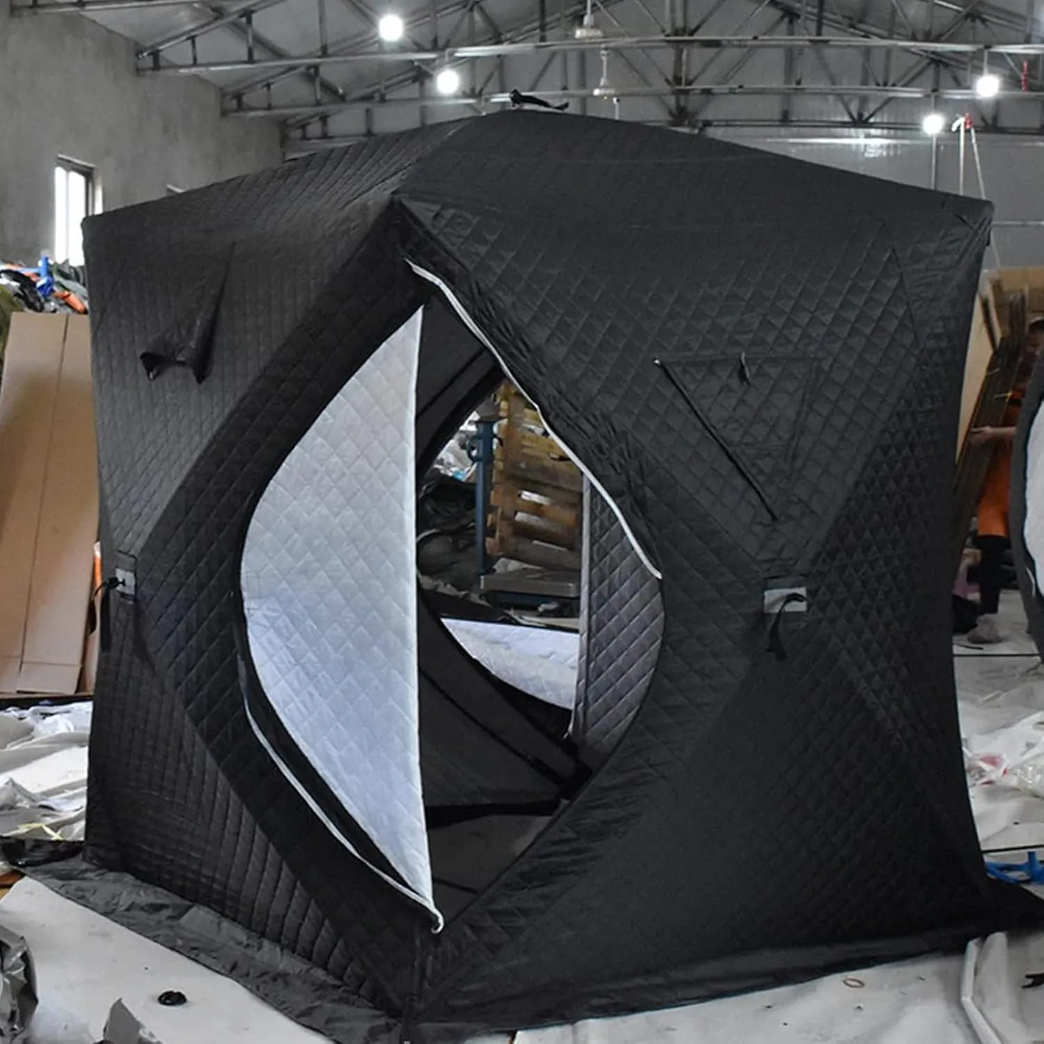Waterproof Glamping Yurt Tent | Portable Large Pop Up Tent | 4-8 Person Instant Cabin Tent | 4 Season Double Layers Bell Tent Teepee for Adults