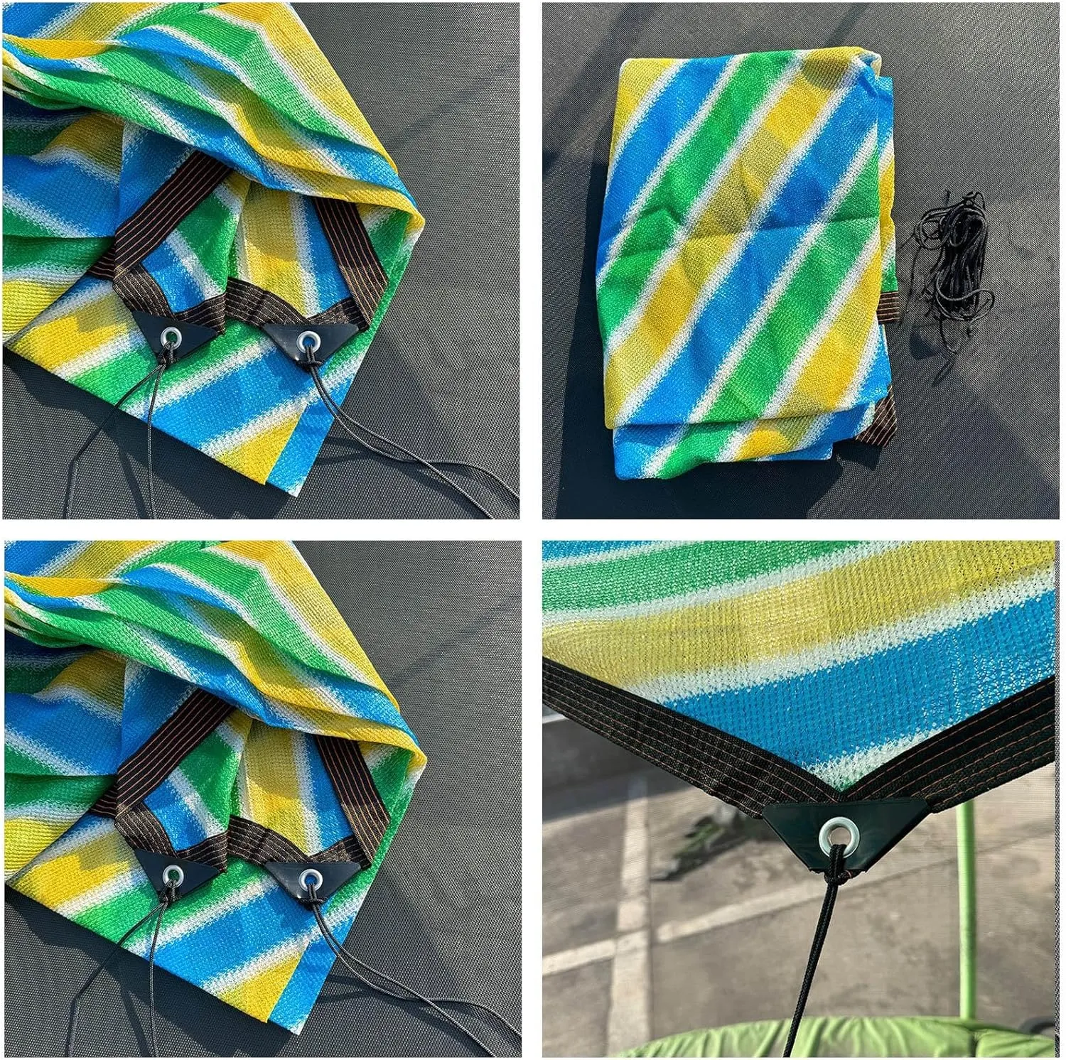 Waterproof UV Protection Trampoline Tent Cover | Trampoline Sunshade, Tear Resistant Tent, 12ft 14ft Soft Outdoor Sun Protection Cover, Outdoor Backyard Garden Use, All Season Protection