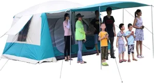 Weatherproof Tents Outdoor Tent for 5-8 People, Rainproof, Thickened, Two-Bedroom and One-Living Room Camping Folding Tent Camping and Hiking Tents