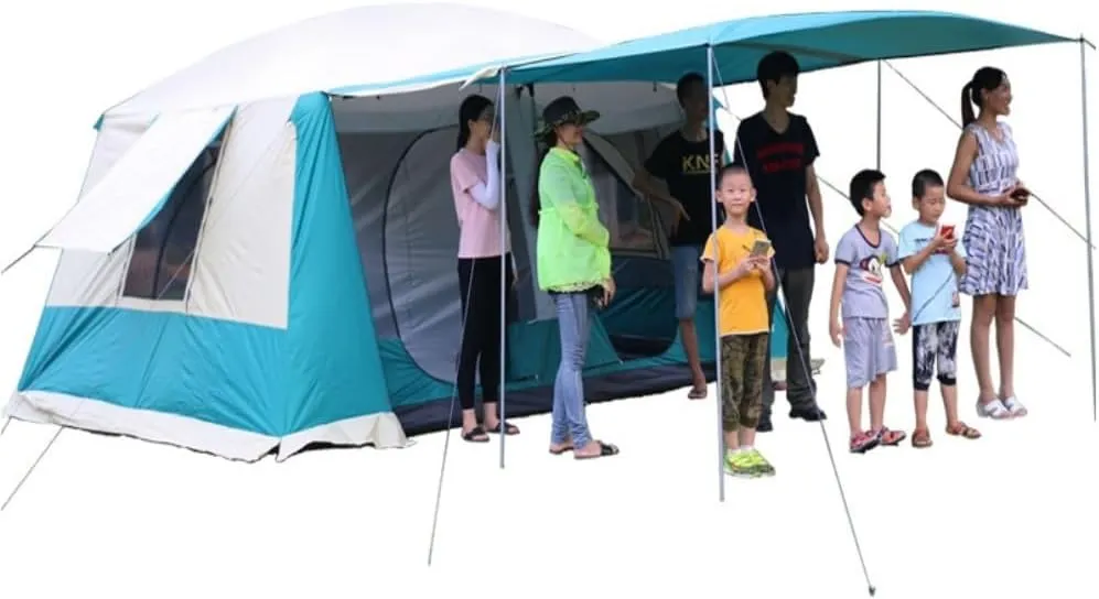 Weatherproof Tents Outdoor Tent for 5-8 People, Rainproof, Thickened, Two-Bedroom and One-Living Room Camping Folding Tent Camping and Hiking Tents
