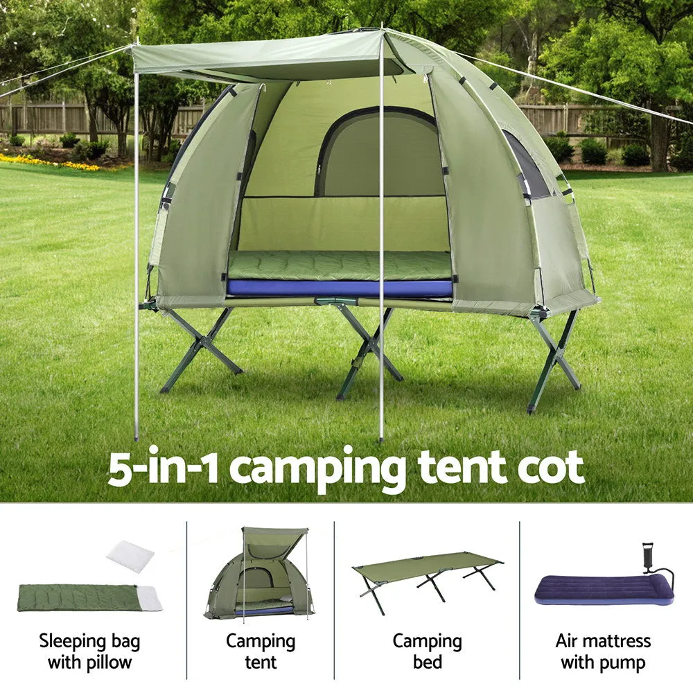 Weisshorn 5-in-1 Camping Tent Cot 1-person Air Mattress Camping Bed-VIC_Rural