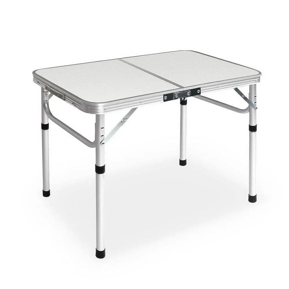 Weisshorn Folding Camping Table 90CM Adjustable Portable Outdoor Picnic Desk