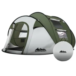 Weisshorn Instant Up Camping Tent 4-5 Person Pop up Tents Family Hiking Beach Dome-QLD_Metro