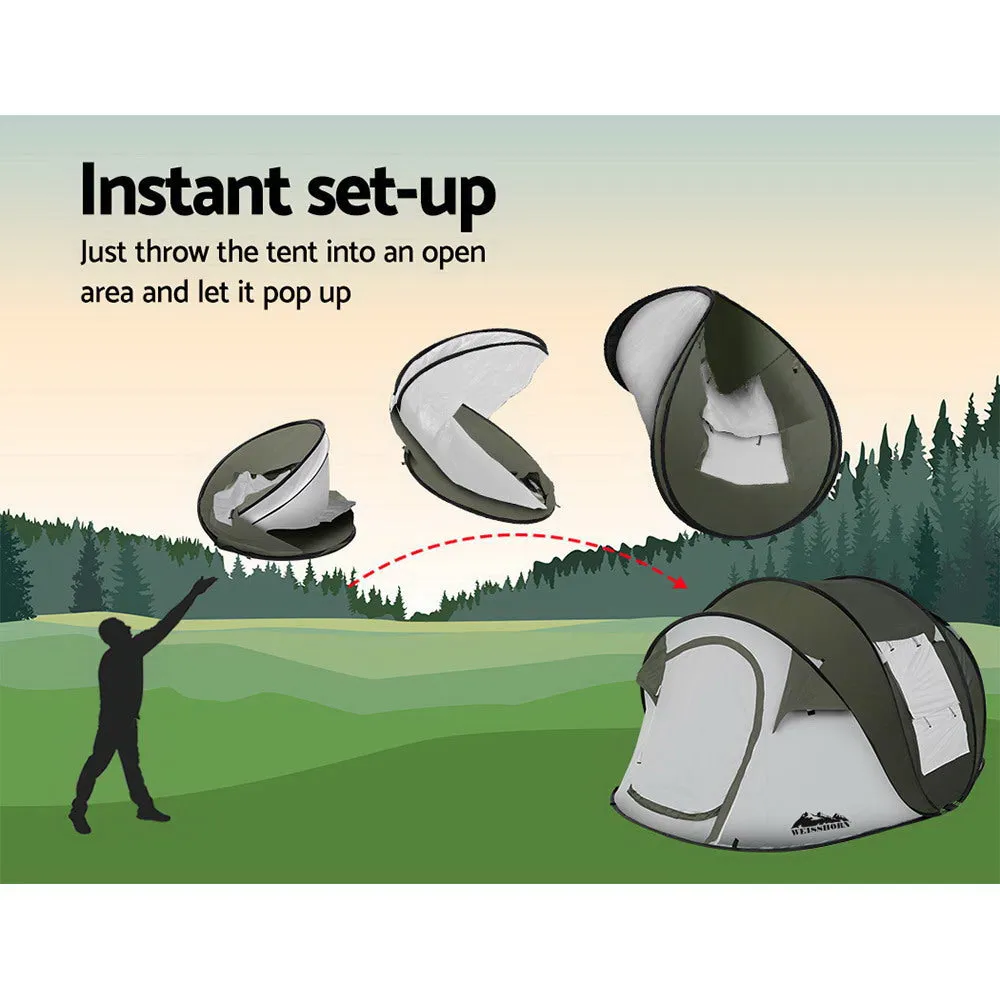 Weisshorn Instant Up Camping Tent 4-5 Person Pop up Tents Family Hiking Beach Dome-QLD_Metro
