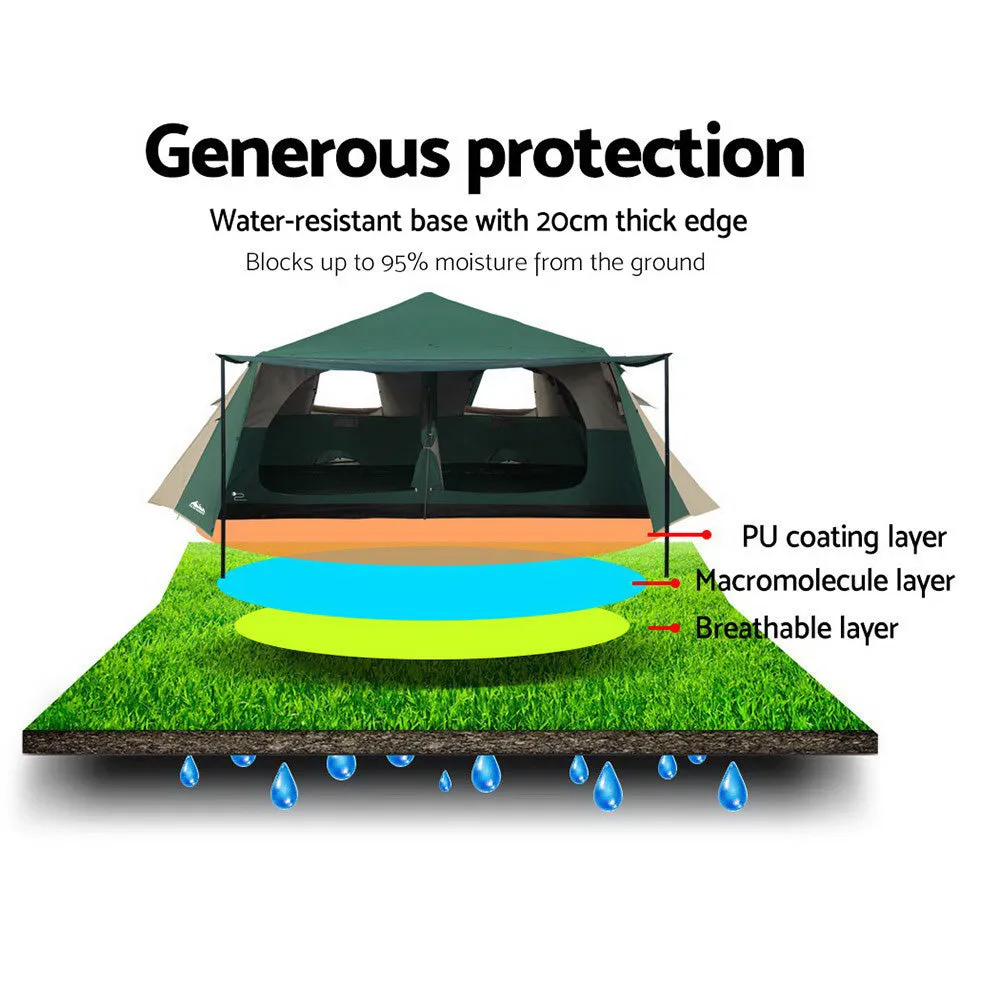 Weisshorn Instant Up Camping Tent 8 Person Pop up Tents Family Hiking Dome Camp-VIC_Metro