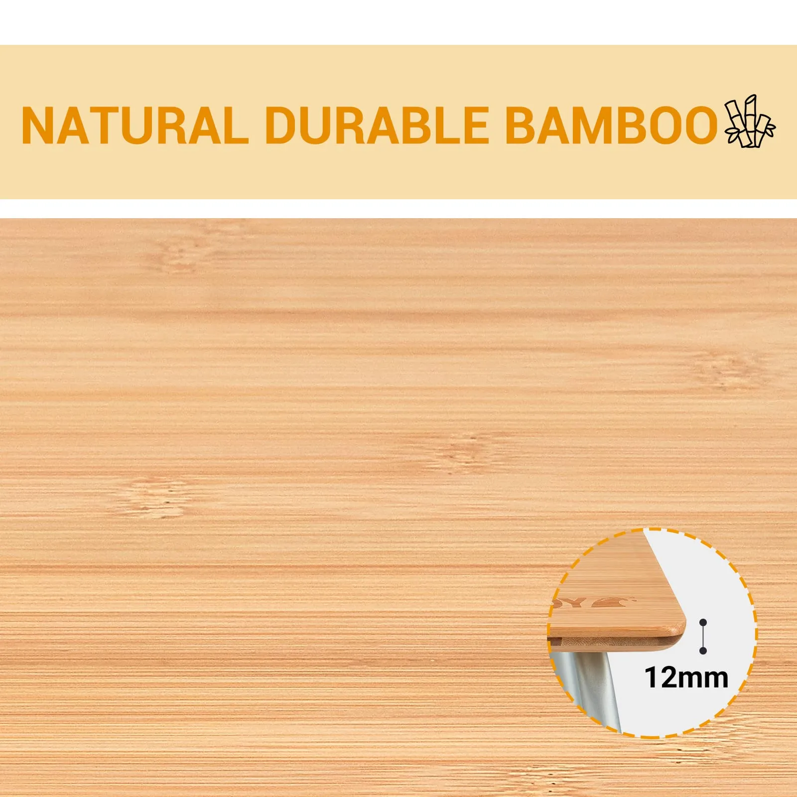 WEJOY BAMBOO 4030 Mini Bamboo Table with Glass Holder