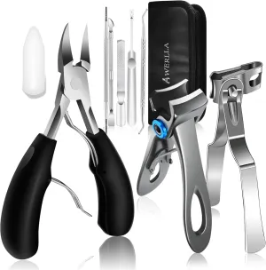 Werlla Toenail Clippers for Seniors Thick Toenails, Heavy Duty Toe Nail Clippers Adult Thick Nails Long Handle, Large Toenail Clippers for Thick Nails 8Pcs