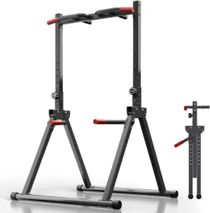 Wesfital Pull Up Bar Power Tower Dip Bar Station Dip Stand Multi-Functional Workout Equipment Strength Training Machine for Men Women Home Gym