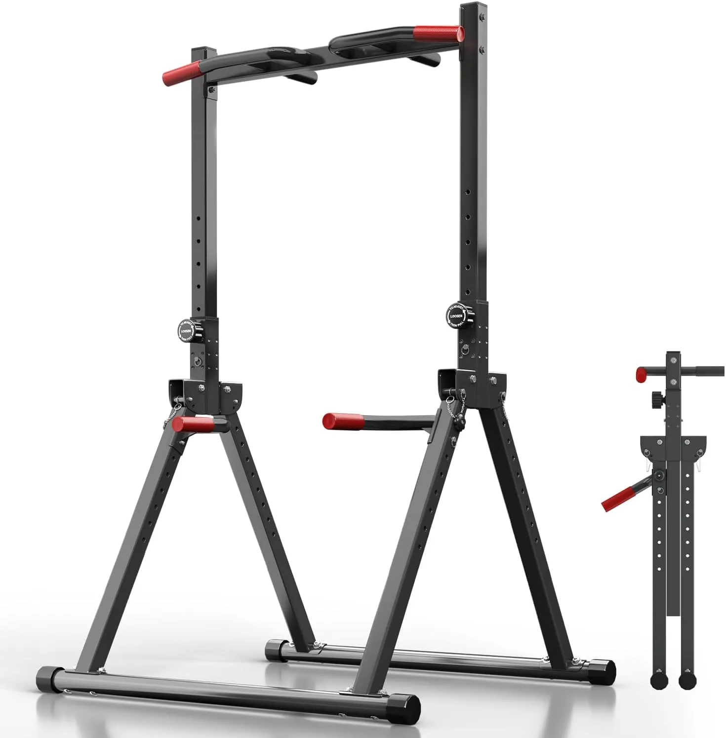 Wesfital Pull Up Bar Power Tower Dip Bar Station Dip Stand Multi-Functional Workout Equipment Strength Training Machine for Men Women Home Gym