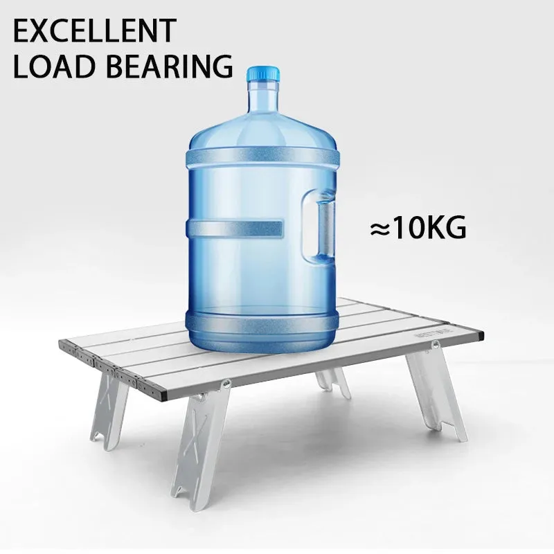 WEST TUNE Mini Camping Table Ultralight Roll-Up Folding Aluminum for Outdoor Use
