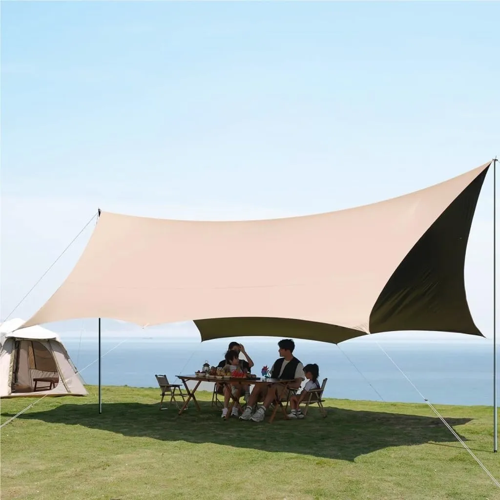 Window Canopy Outdoor Canopy Camping Tent Awning Shade Cloth Ultra-Light Camping Picnic Rainproof and UV-Proof Vinyl Canopy Awning Canopy(White,B)