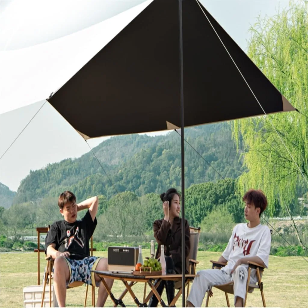 Window Canopy Outdoor Canopy Camping Tent Awning Shade Cloth Ultra-Light Camping Picnic Rainproof and UV-Proof Vinyl Canopy Awning Canopy(White,B)