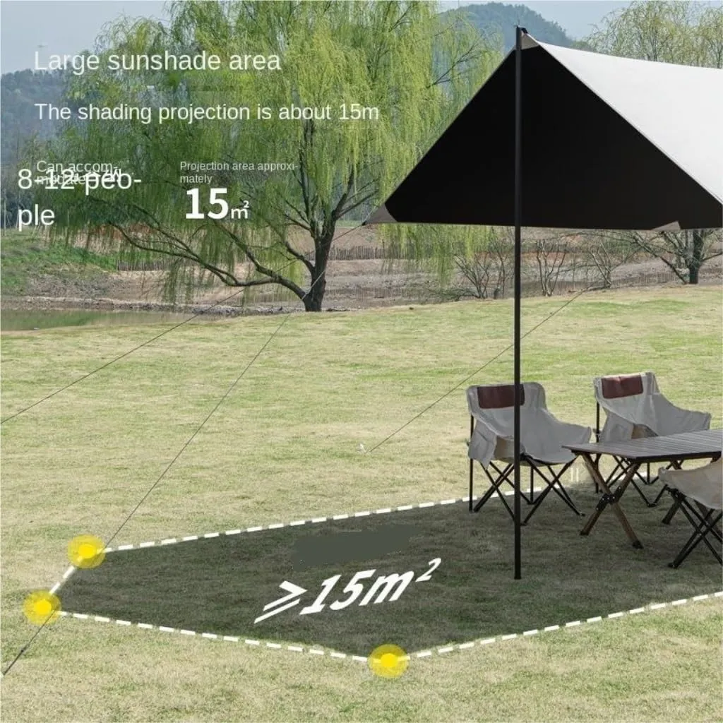 Window Canopy Outdoor Canopy Camping Tent Awning Shade Cloth Ultra-Light Camping Picnic Rainproof and UV-Proof Vinyl Canopy Awning Canopy(White,B)