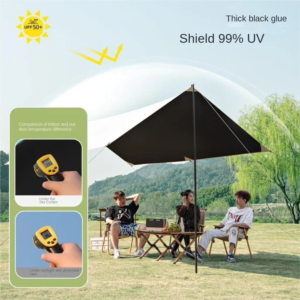 Window Canopy Outdoor Canopy Camping Tent Awning Shade Cloth Ultra-Light Camping Picnic Rainproof and UV-Proof Vinyl Canopy Awning Canopy(White,B)