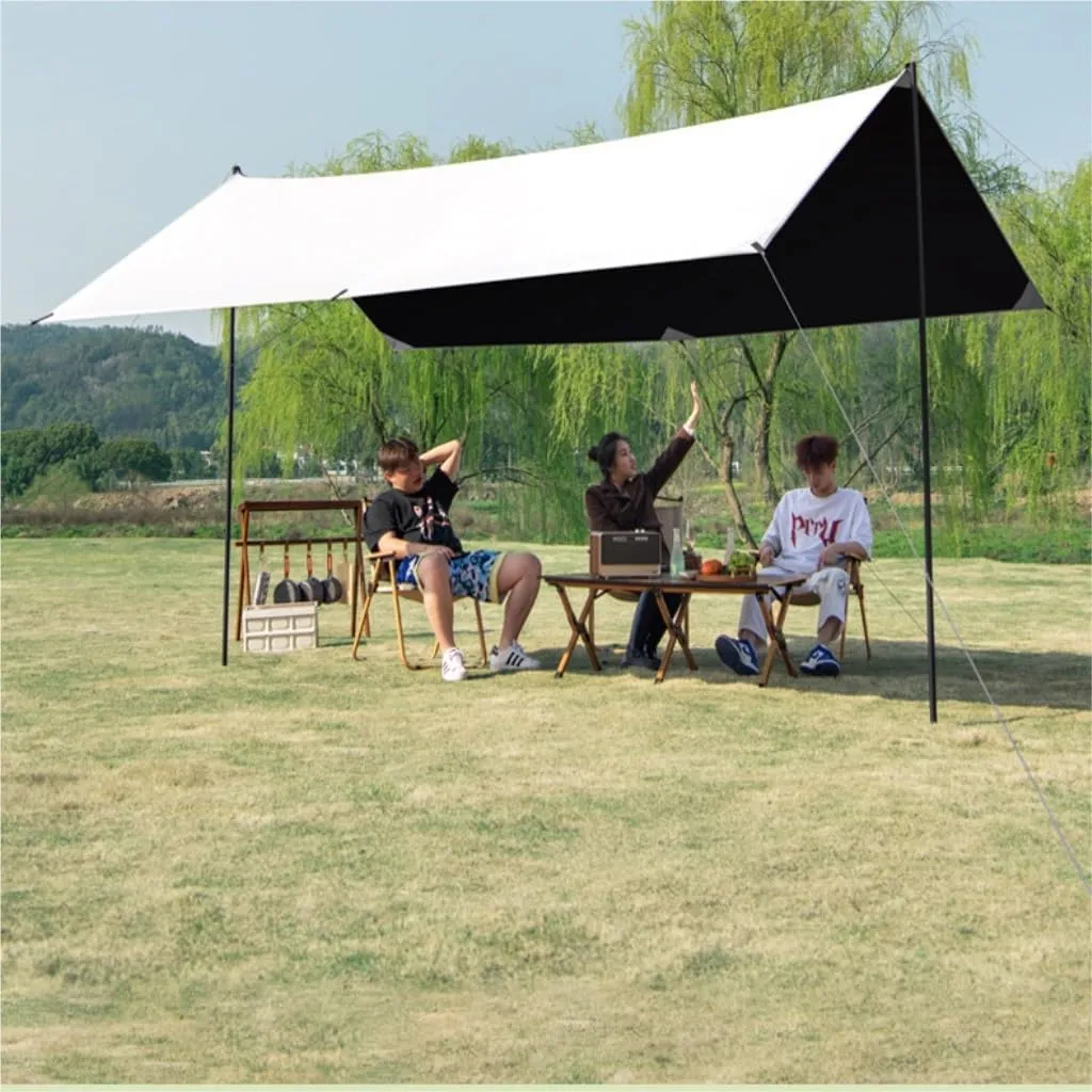 Window Canopy Outdoor Canopy Camping Tent Awning Shade Cloth Ultra-Light Camping Picnic Rainproof and UV-Proof Vinyl Canopy Awning Canopy(White,B)