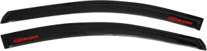 Window Visor Rain Guard Shade Compatible with 06-11 Civic 2DR Coupe, Side Window Vent Deflector, Dark Smoke Tinted Acrylic, JDM Tape On Style, 2006 2007 2008 2009 2010 2011, Red Mugen