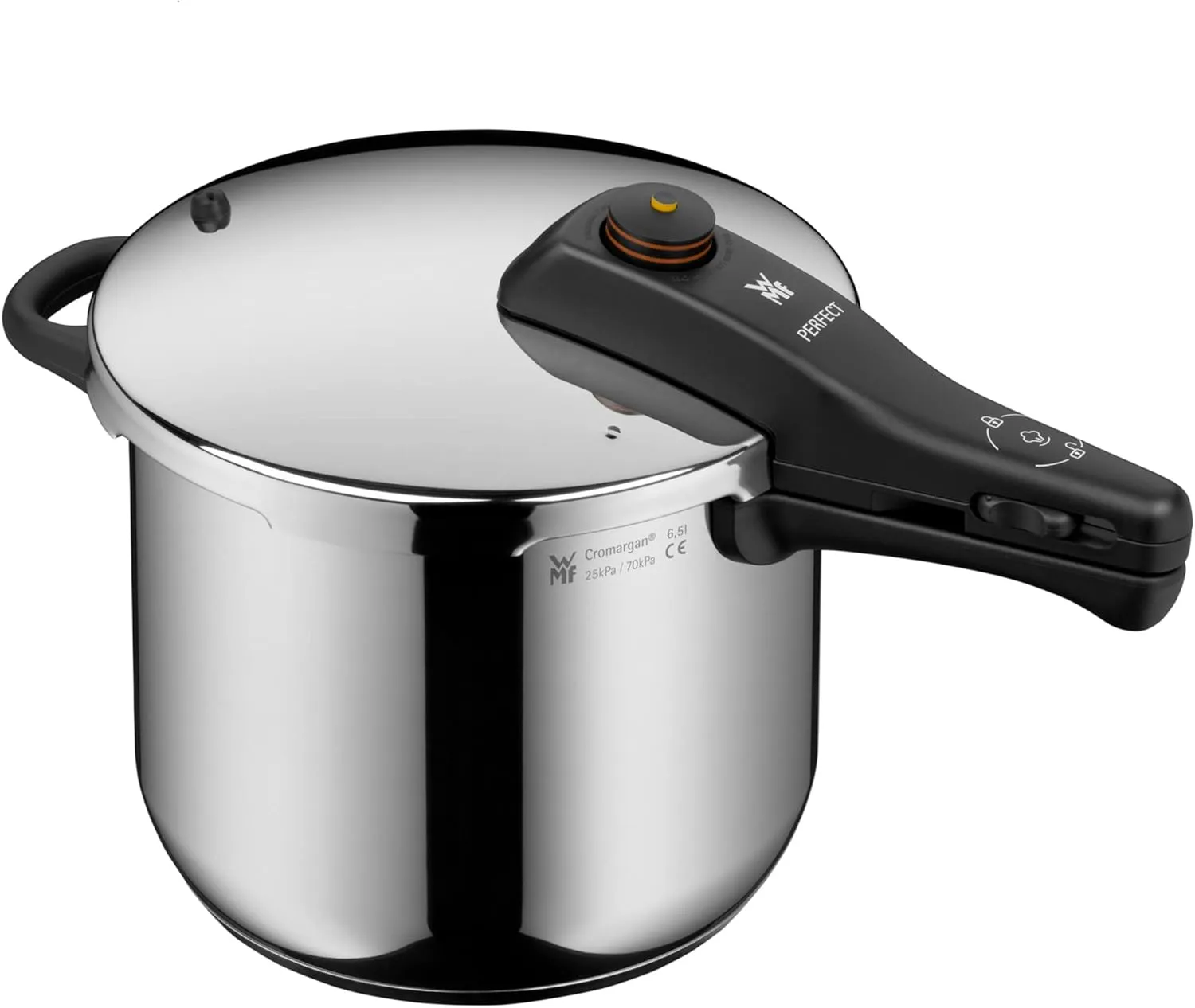 WMF Perfect Rapid Cooker Diameter 22 cm Diameter 6 Litres and a Half with Flame Protection, Cromargan Stainless Steel Suitable for Induction