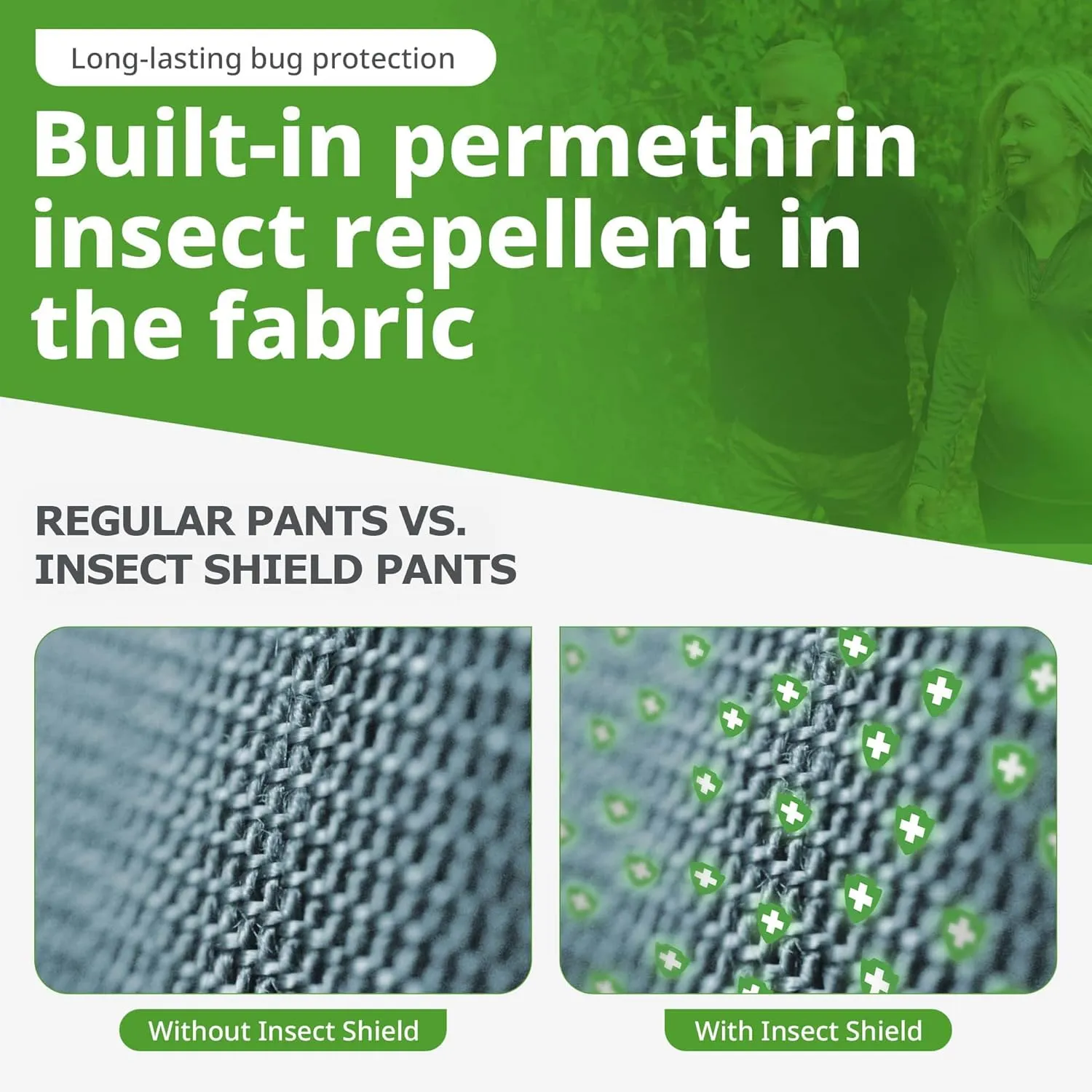 Women's Tech Ankle Pants - Casual Knit Pants with Built-in Permethrin Tick, Mosquito & Biting Insect Protection