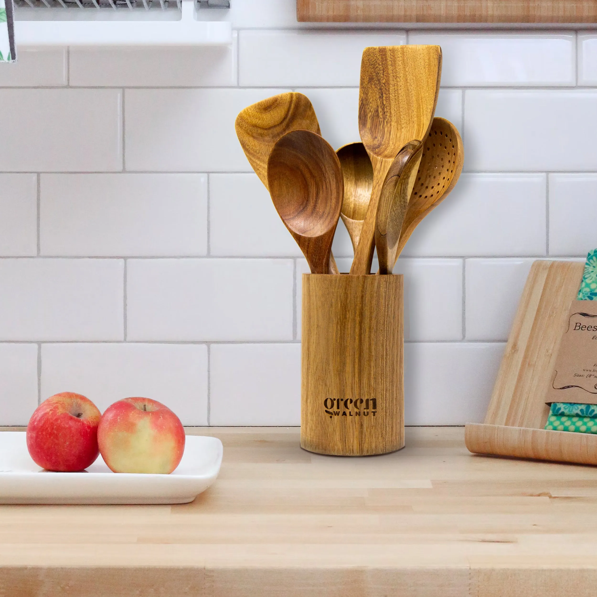 Wooden Acacia Kitchen Utensil - Set of 7