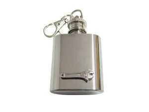Wrench Tool Design 1 Oz. Stainless Steel Key Chain Flask