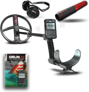 XP Metal Detectors Deus II - 11" FMF Coil with MI-6 pinpointer & WSAII Headphones Bundle - Waterproof and Fully Wireless - with Remote Control & S-Telescopic stem (DEUS2-28FMFRCEA   MI-6   WSAII)