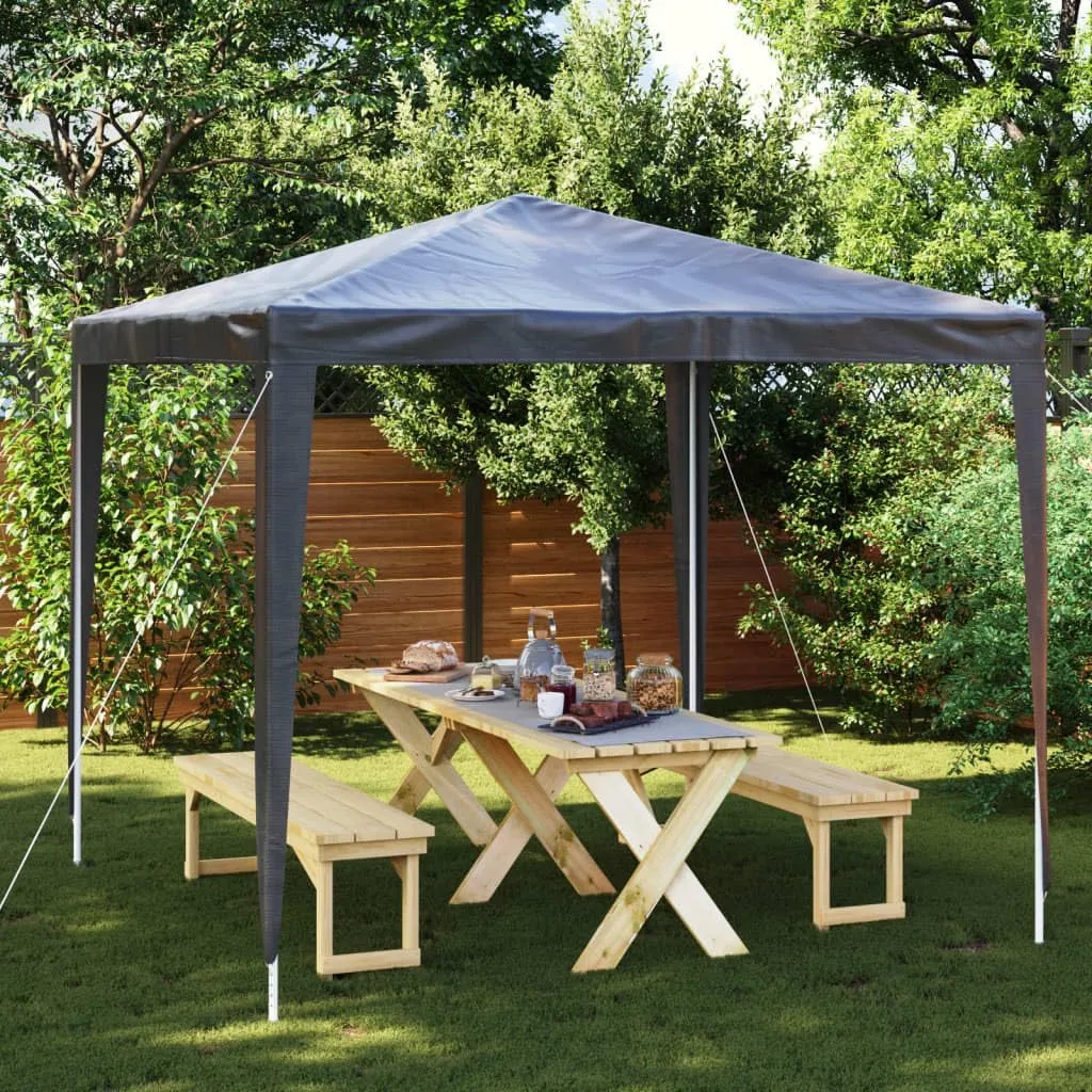 YAFF Party Tent Anthracite Polyethylene,Steel 8.2 x 8.2 ft,Canopies & Gazebos-48507