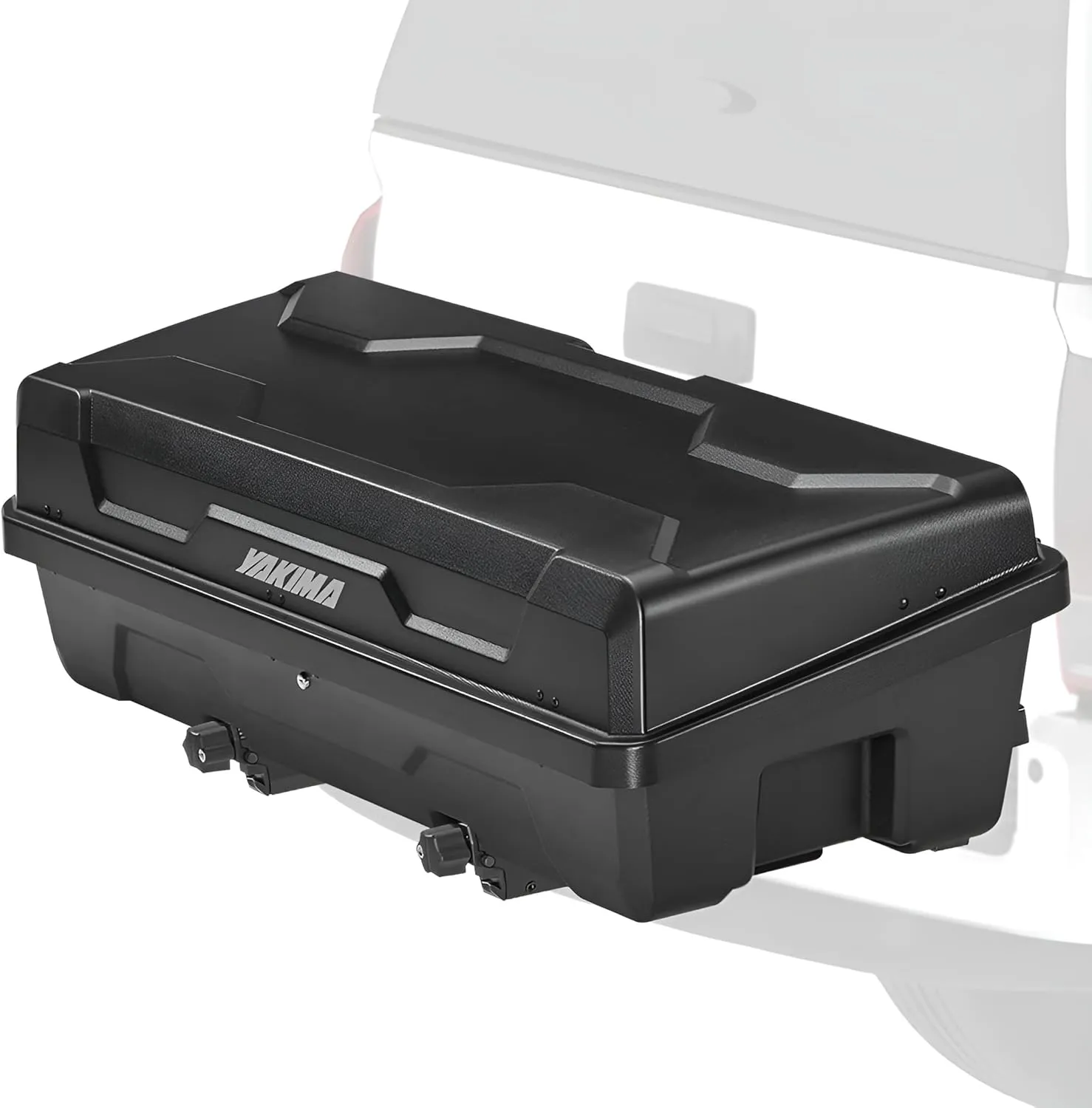 Yakima EXO SwingBase 2 Inch Hitch Base Bike Rack Storage System with HitchLock and EXO GearLocker 10 Cubic Feet Vehicle Rooftop Cargo Box, Black