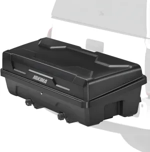Yakima EXO SwingBase 2 Inch Hitch Base Bike Rack Storage System with HitchLock and EXO GearLocker 10 Cubic Feet Vehicle Rooftop Cargo Box, Black