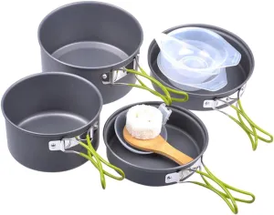 Yardwe Camping Cookware 6-Piece Cooking Set Portable Non-Stick Pot Camping Cooking Supplies Outdoor Gear