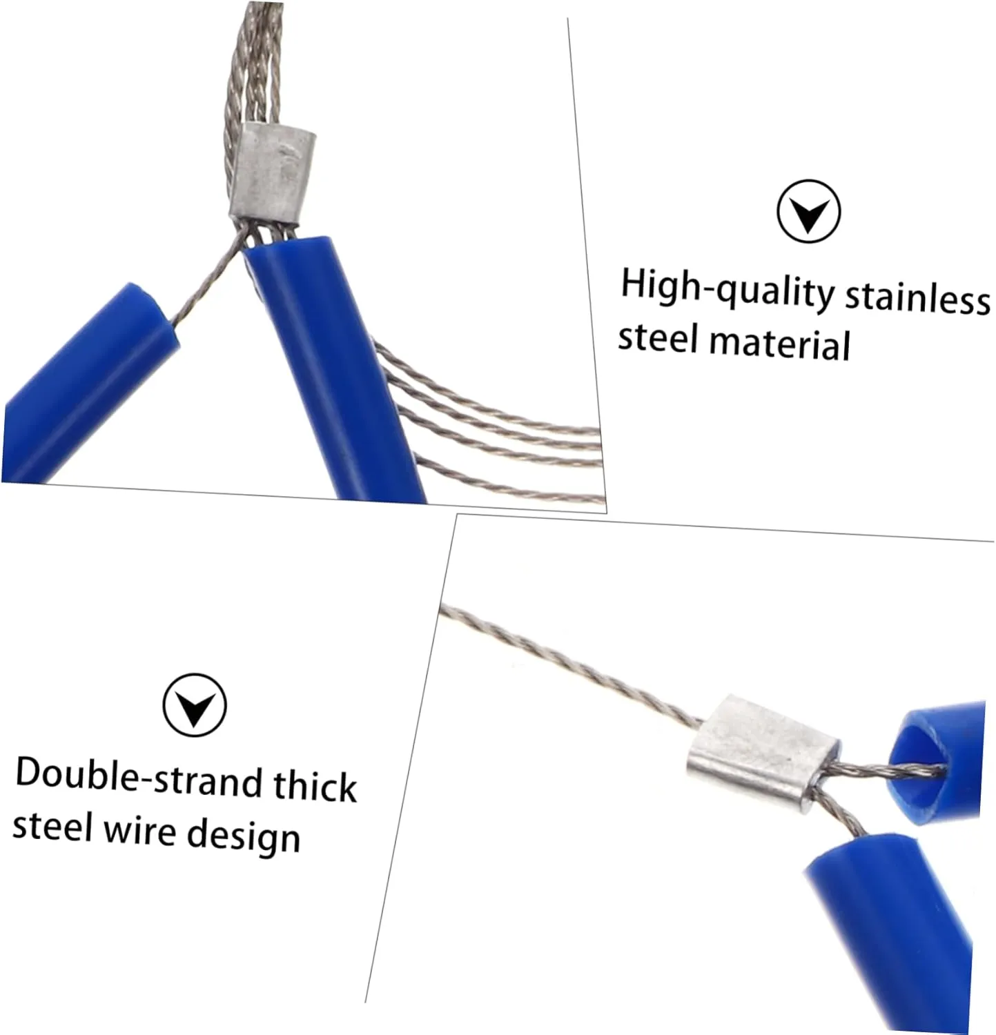 YARNOW 3pcs Emergency Survival Wire Saws Handheld Pvc Handle Hand Saw Outdoor Portable Fretsaw for Cutting