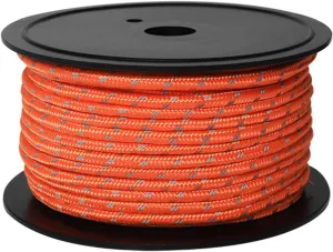 YIJU 30M 6mm Tent Guy Lines, Nighttime Visibility Camping Rope for Outdoor Use, Orange