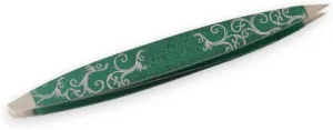 Z-Tweeze Professional Stainless Steel Dual Ended Precision Tweezers Slanted and Pointed Tips (Dresden Green)