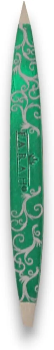 Z-Tweeze Professional Stainless Steel Dual Ended Precision Tweezers Slanted and Pointed Tips (Dresden Green)