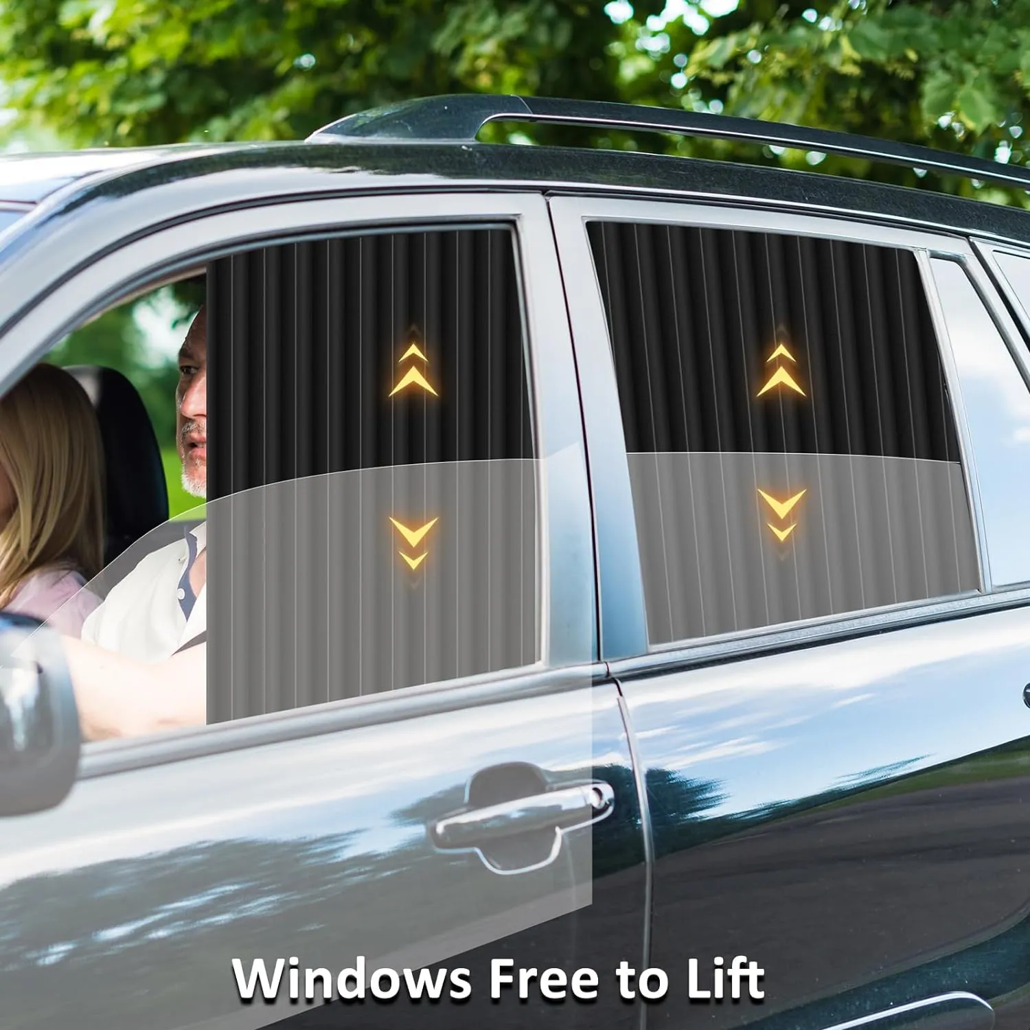 ZATOOTO 4 PCS Side Window Sun Shade Black Privacy Sunshade - Magnetic Curtain Blinds Covers - Keeps Cooler Screen for Sleeping Camping Accessories