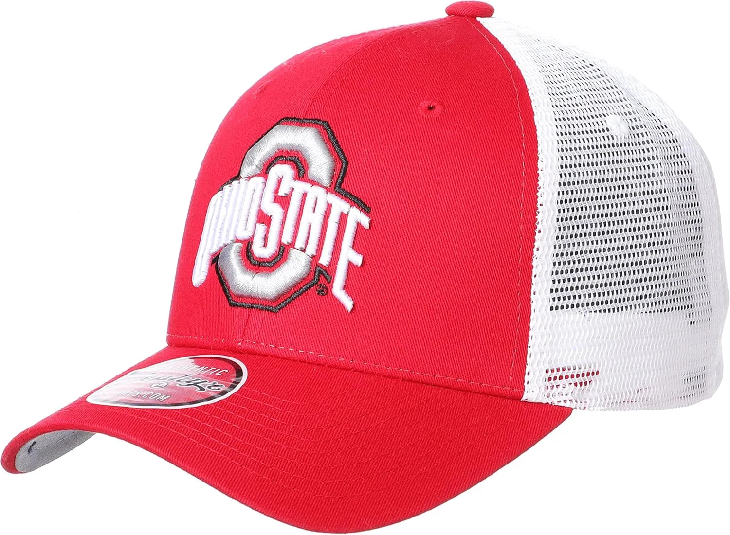 Zephyr Men's Ohio Sate Buckeyes Adjustable Snapback Hat Big Rig, Ohio State Buckeyes Red, Adjustable