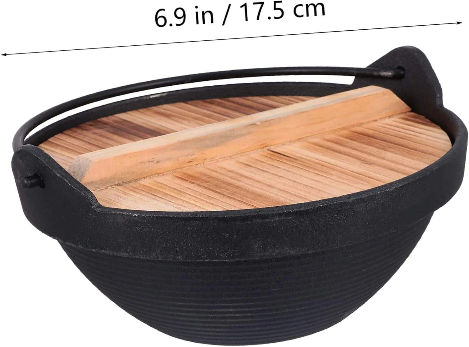 Zerodeko Camping Cookware Cast Iron Hot Pot for Outdoor Multifunctional Stockpot Non-stick Surface