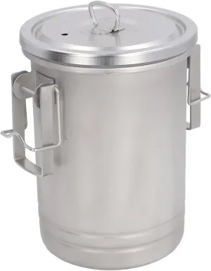 ZJchao Camping Cooking Pot, 304 Stainless Steel Bushcraft Gear Hangable Campfire Cooking Equipment, Portable Camp Tea Pot with Lid, for Outdoor Camping, Cookware Set with Buckle