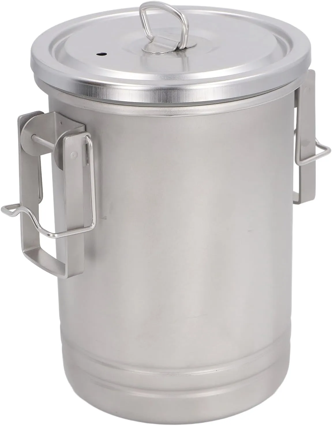 ZJchao Camping Cooking Pot, 304 Stainless Steel Bushcraft Gear Hangable Campfire Cooking Equipment, Portable Camp Tea Pot with Lid, for Outdoor Camping, Cookware Set with Buckle