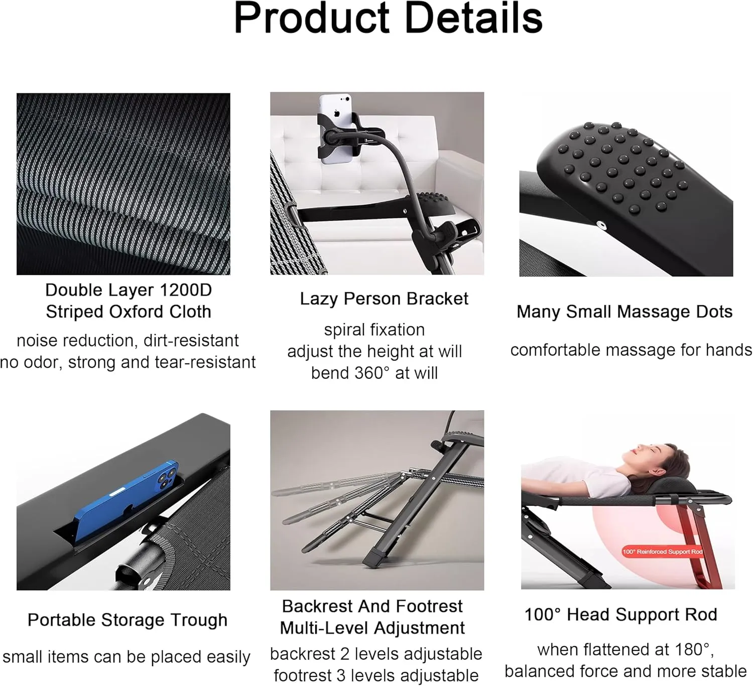 ZTGL D, Folding Camping Cots with Mattress and Pillow, Portable Folding Lounge Chaise, Outdoor Folding Cot, Sleeping Cot for Adults, Sunbathing Lounge Chairs